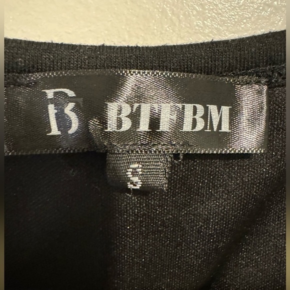 BTFBM Women's Sleeveless Ruched Stretchy Bodycon Dress Black Small - Picture 5 of 10